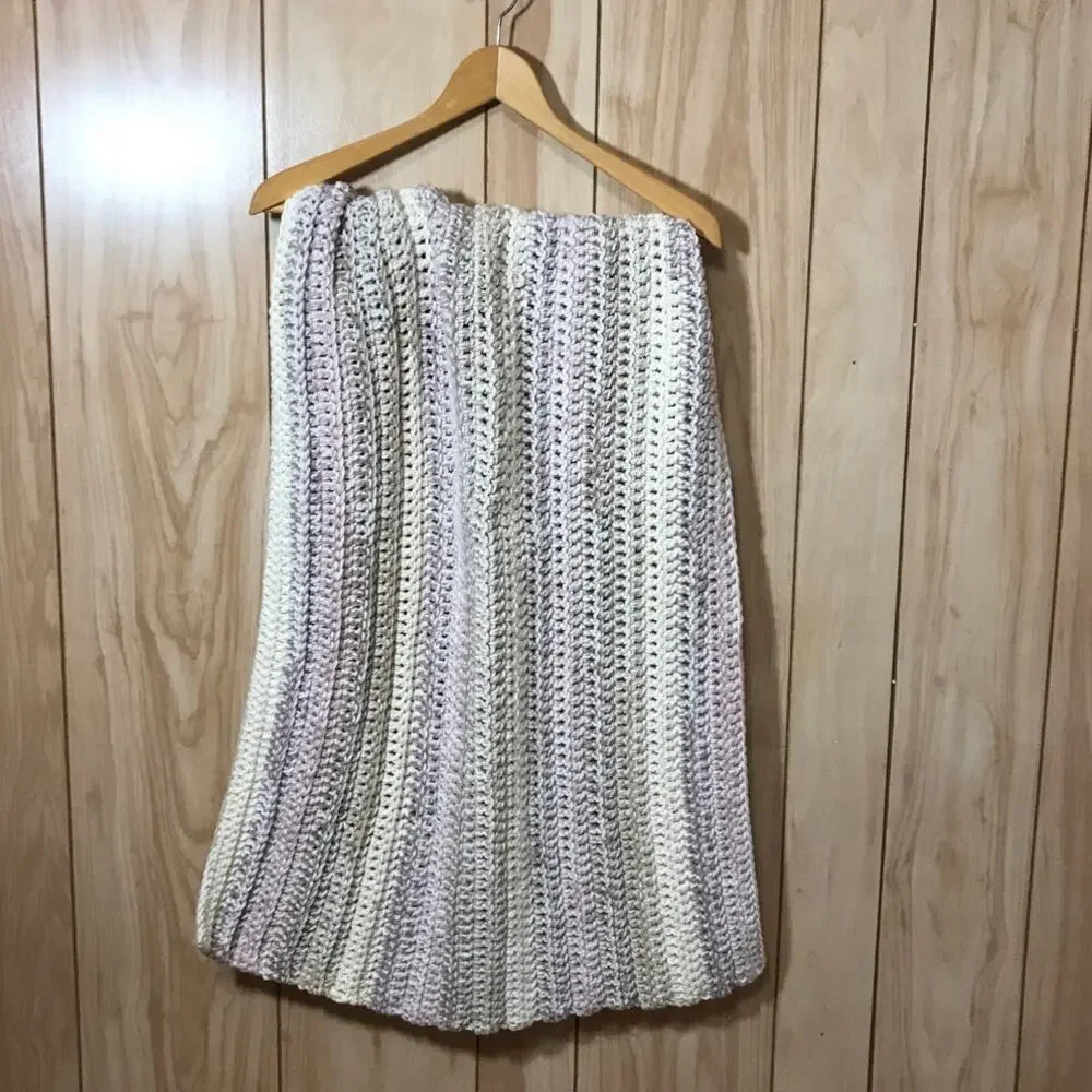 NWT Thick Multicolor Handmade Crocheted Baby Blanket by Dawny